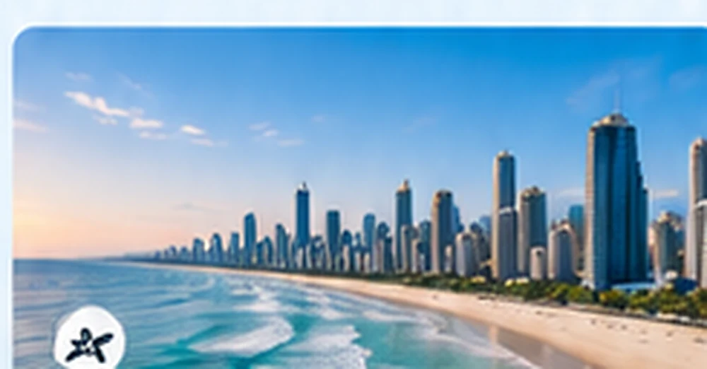 Gold Coast coastline and skyline