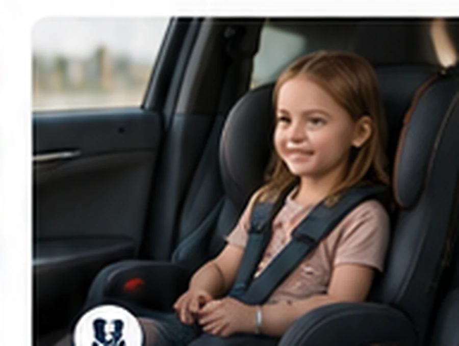 Child travelling safely in a transfer vehicle
