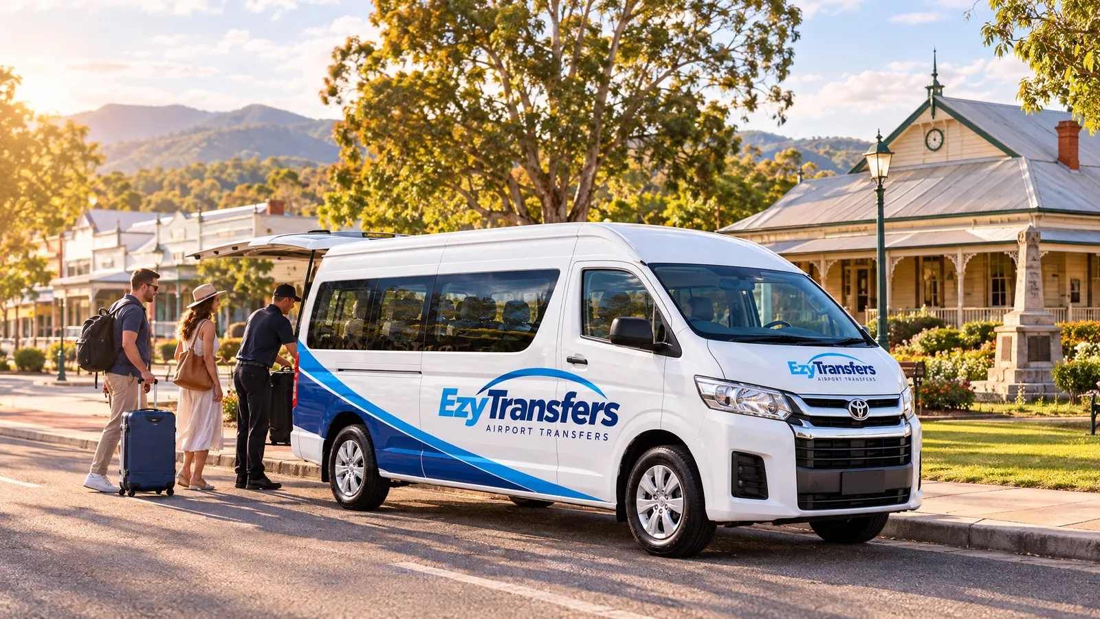 Harrisville airport transfers with EzyTransfers